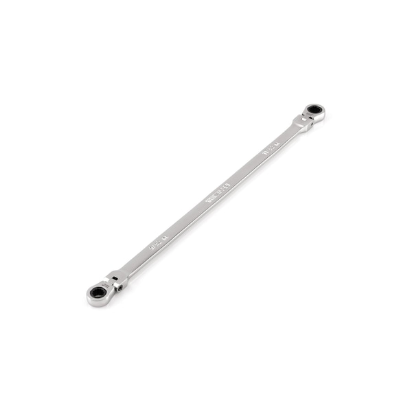 9/32 x 11/32 Inch Long Flex Head 12-Point Ratcheting Box End Wrench